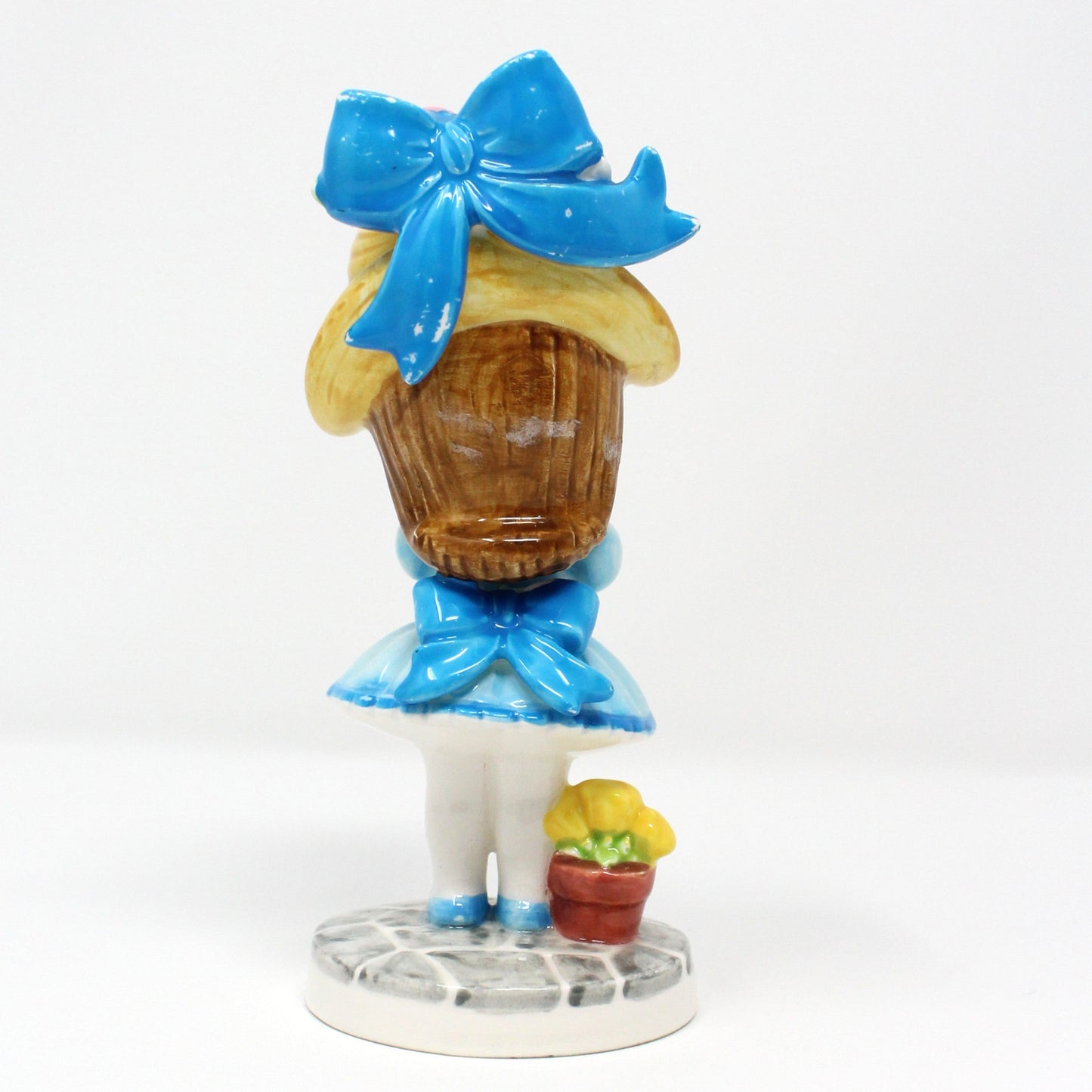 Figurines, Joan Walsh Anglund, Boy and Girl, 1981, Set of 2, Flower Girl, Teddy Bear Boy, Vintage