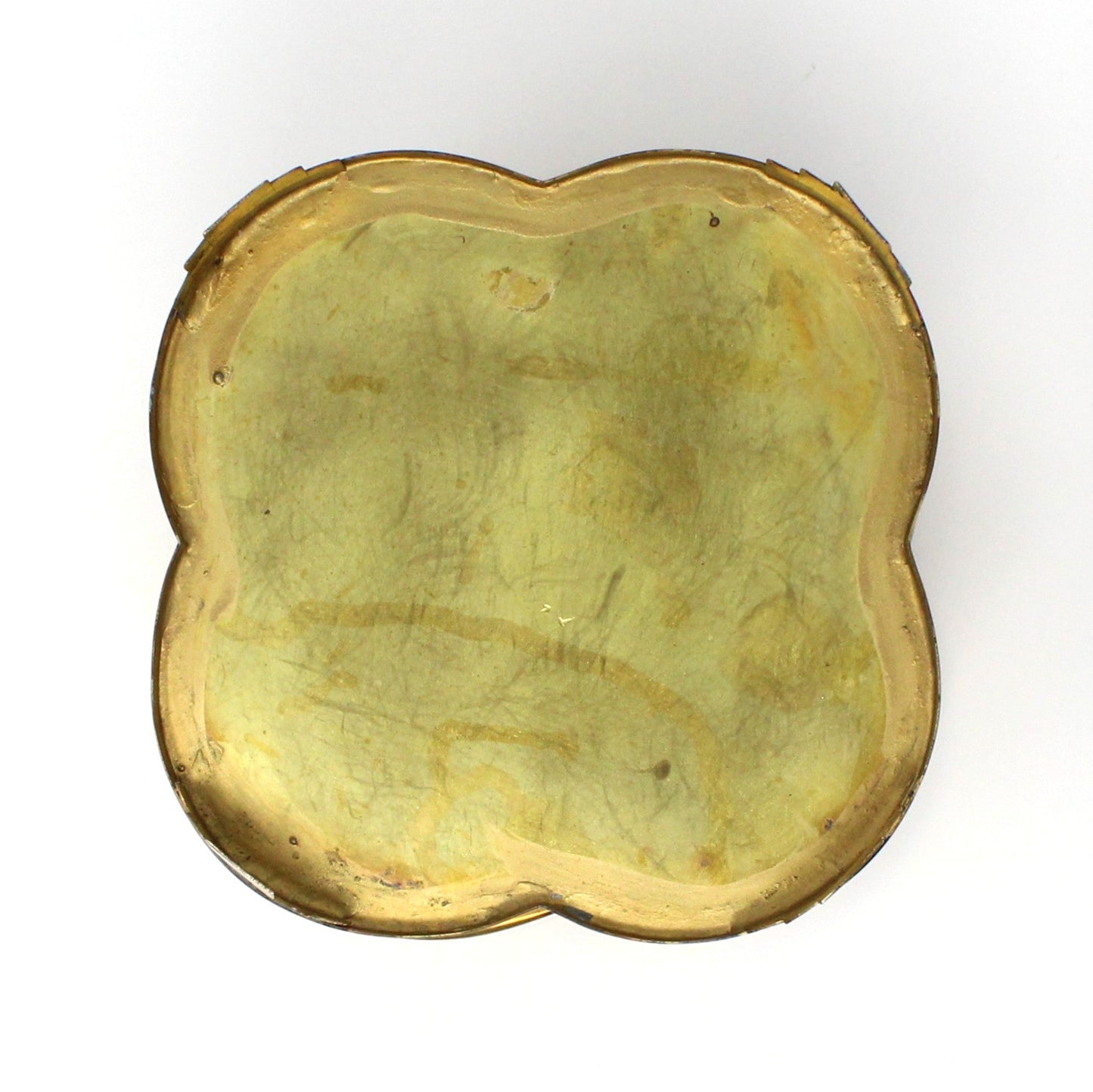 Planter, Brass Cachet Pot, Quatrefoil Footed, Vintage