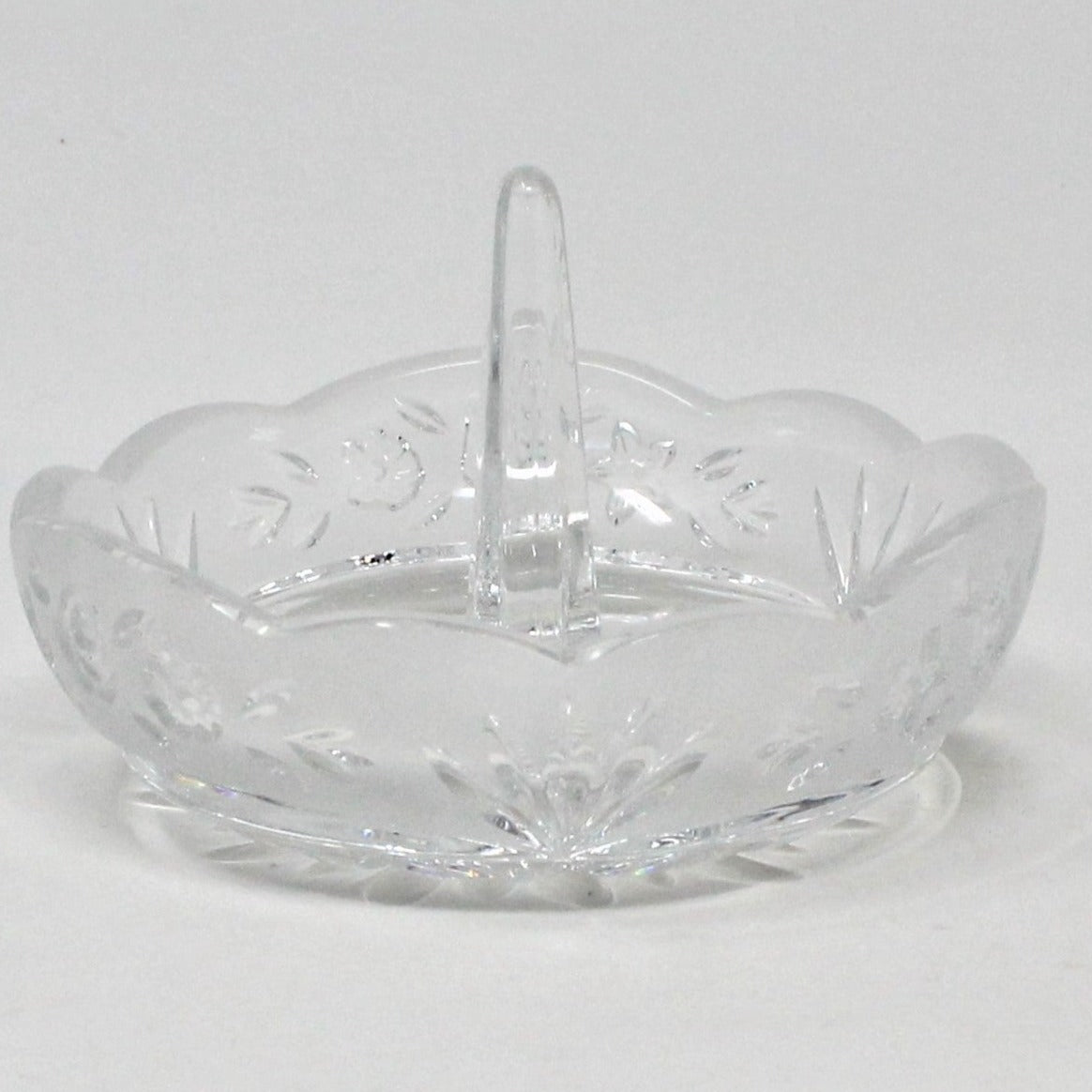 Ring Holder, Oneida, Southern Garden Frosted, Crystal, Germany, 4"
