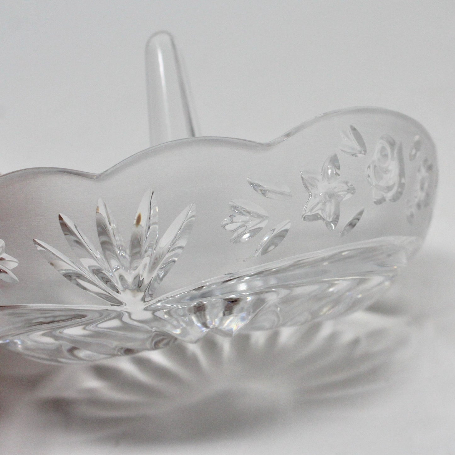 Ring Holder, Oneida, Southern Garden Frosted, Crystal, Germany, 4"