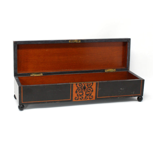inlaid wood fretwork box