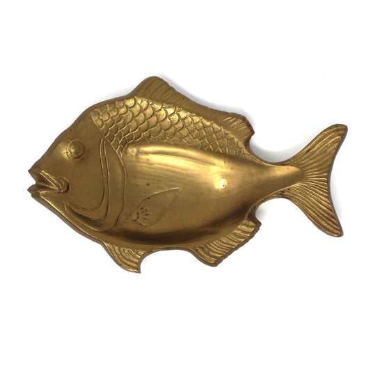 Vintage Brass Fish Shaped Dish