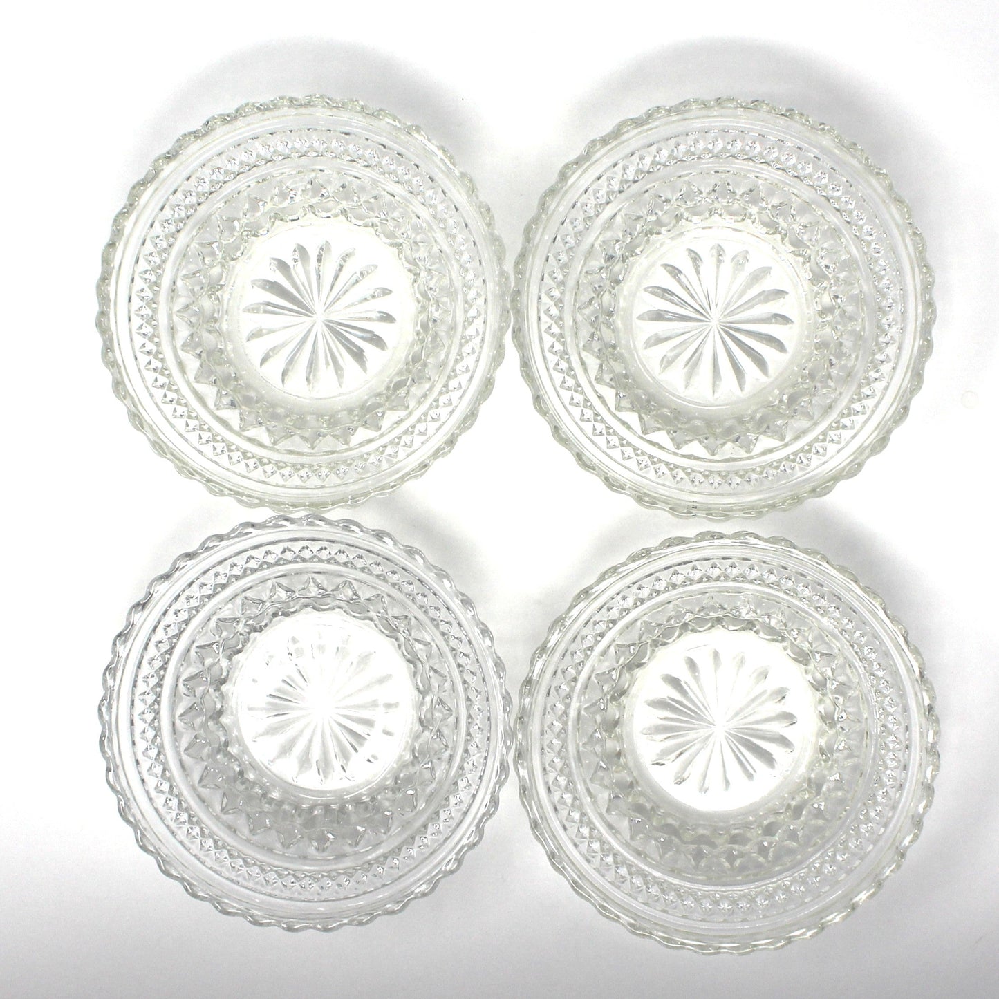 Fruit / Dessert Bowls, Anchor Hocking, Wexford Clear, Set of 3, Vintage