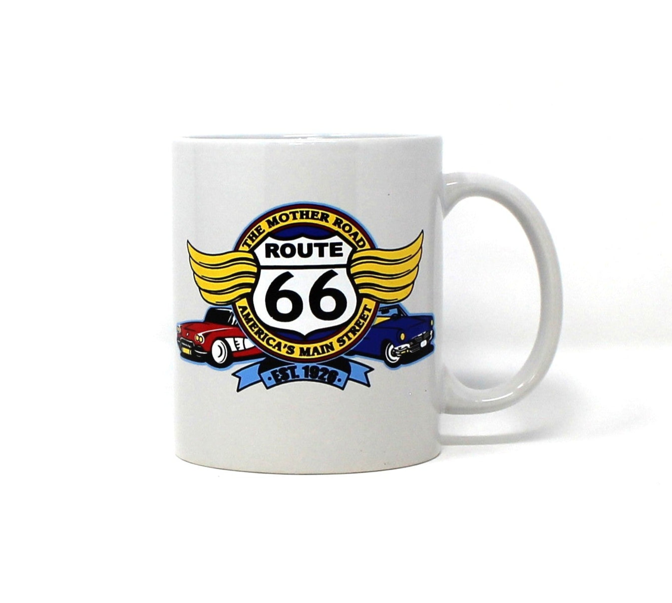 Mug, Route 66 The Mother Road, Coffee Mug, Ceramic, Vintage