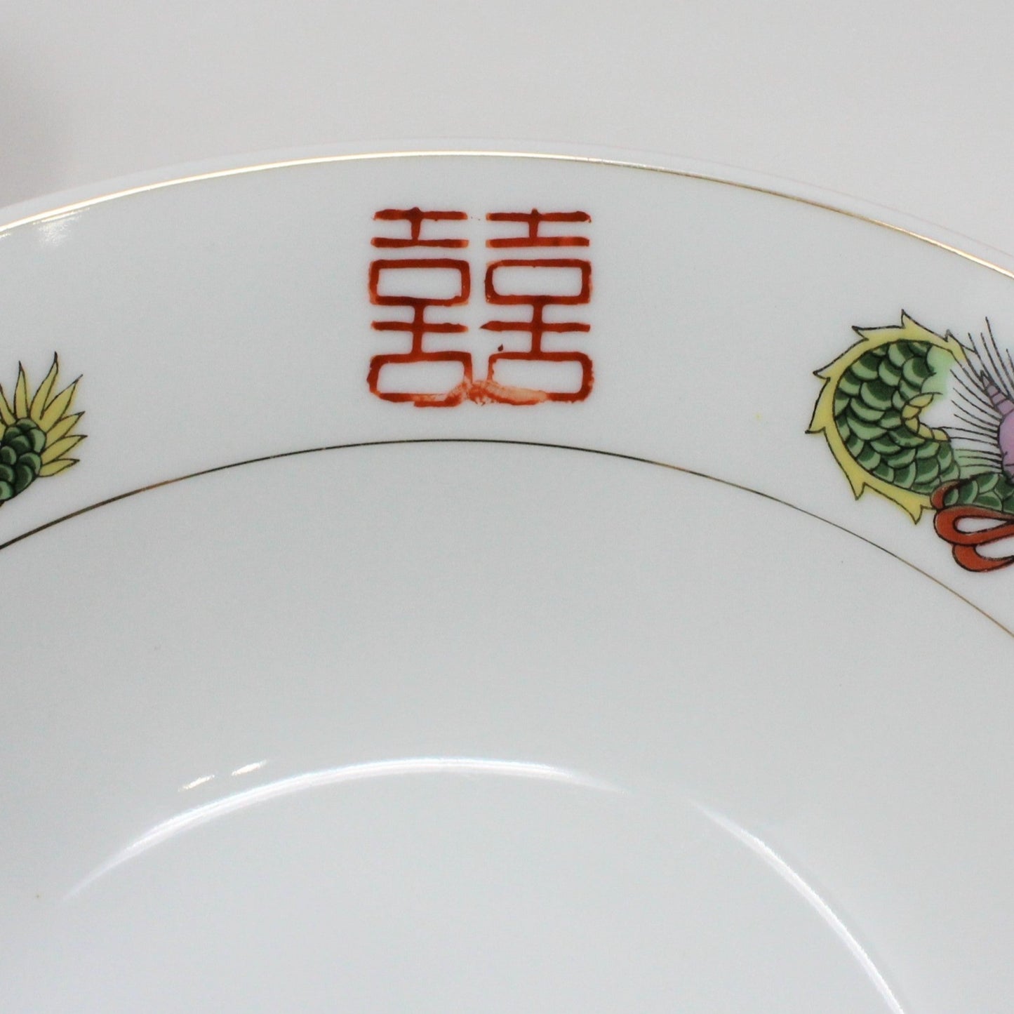 Ramen / Soup Bowls, Green Dragons, Set of 2, Japan