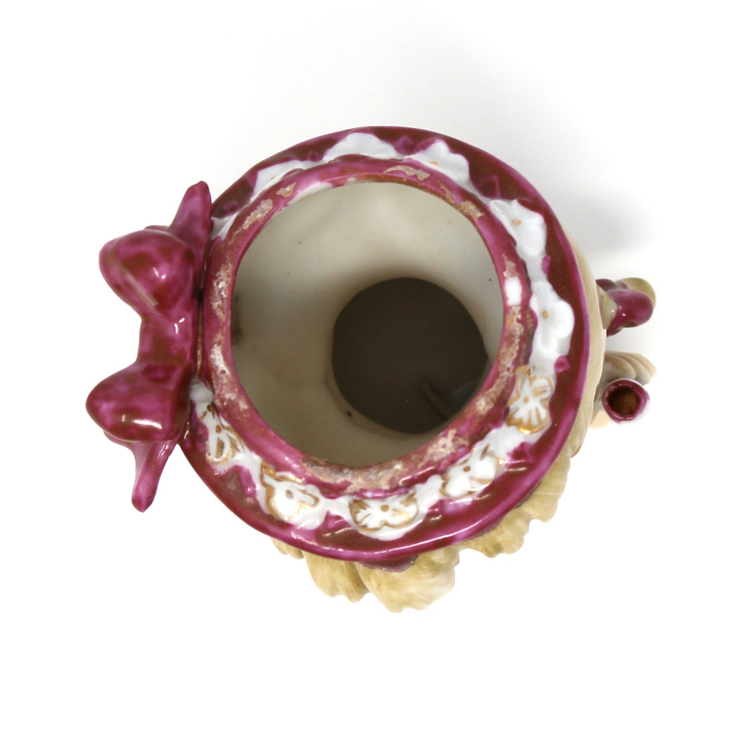 Vase, Napco, Head Vase Planter, Girl with Pigtails Pink & White, Mid Century, Vintage