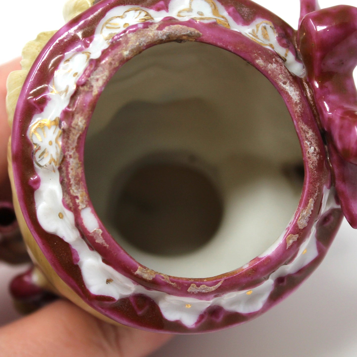Vase, Napco, Head Vase Planter, Girl with Pigtails Pink & White, Mid Century, Vintage