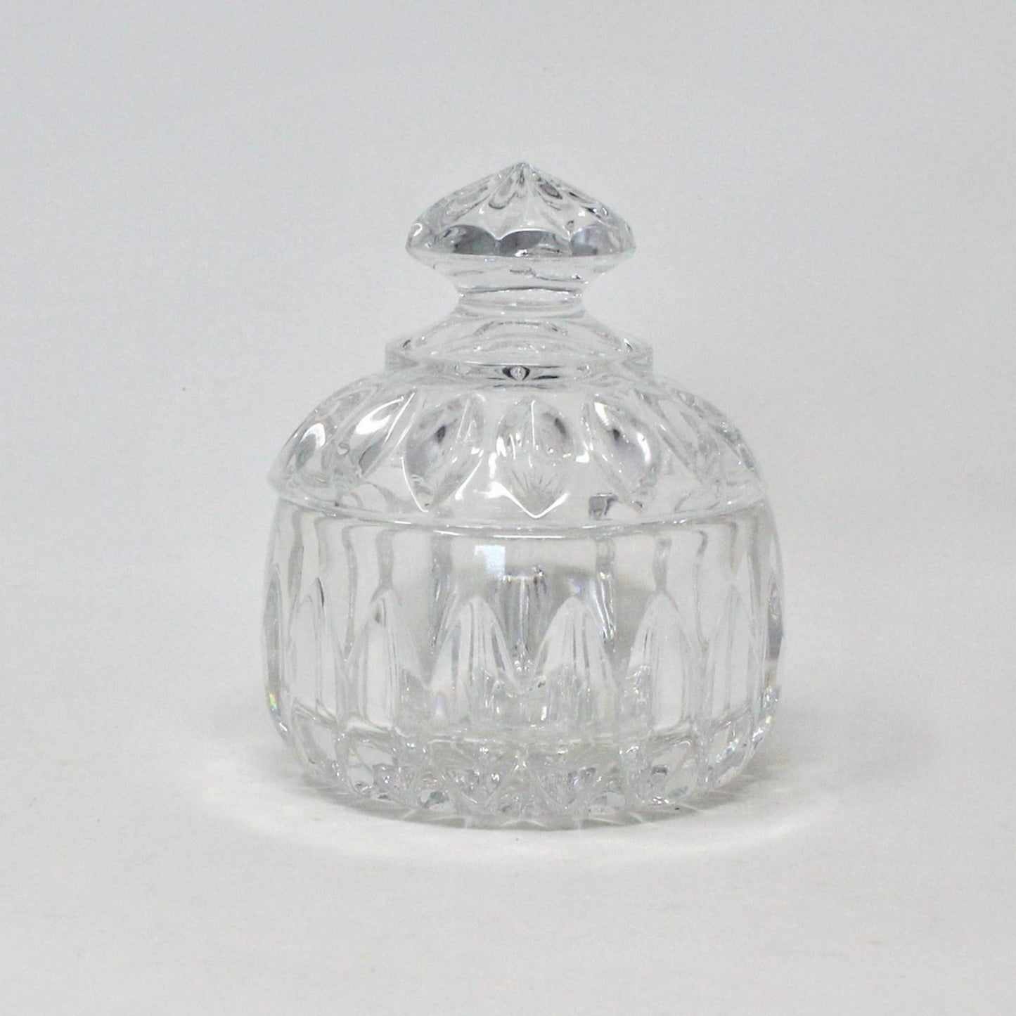 Sugar Bowl with Lid, Gorham Crystal, Althea Cut, Vintage