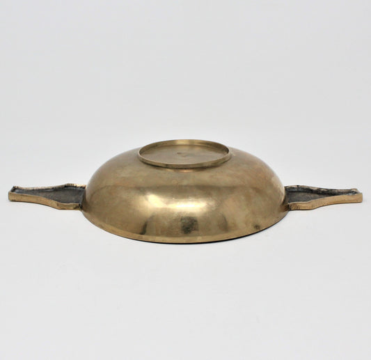 Drinking Handled Ceremonial Bowl, Scottish Quaich, Brass, Vintage, 12oz, SOLD