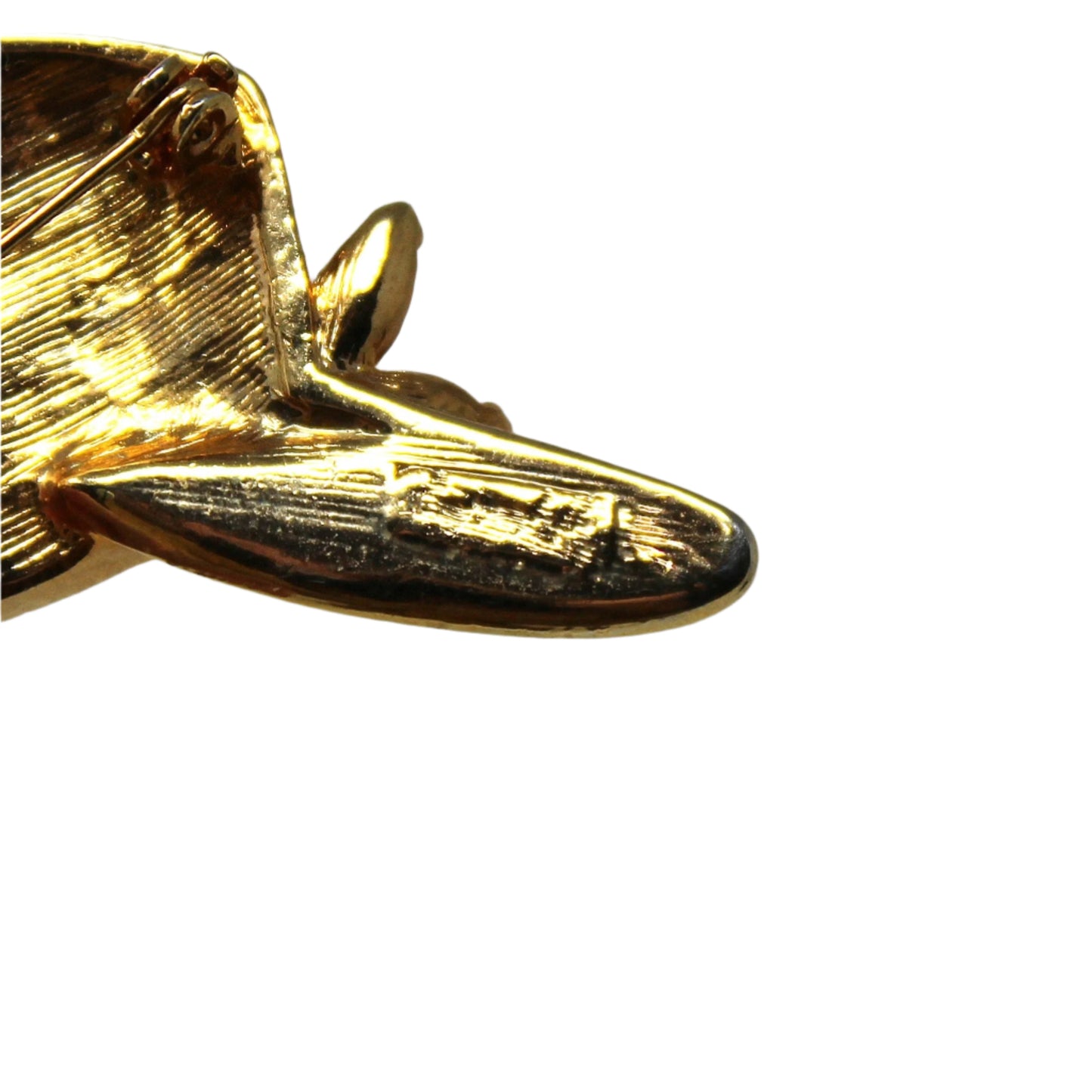 Brooch / Pin, Monet Hat, Red Rhinestones Hat with White Rhinestone Flower, Gold Tone, Vintage