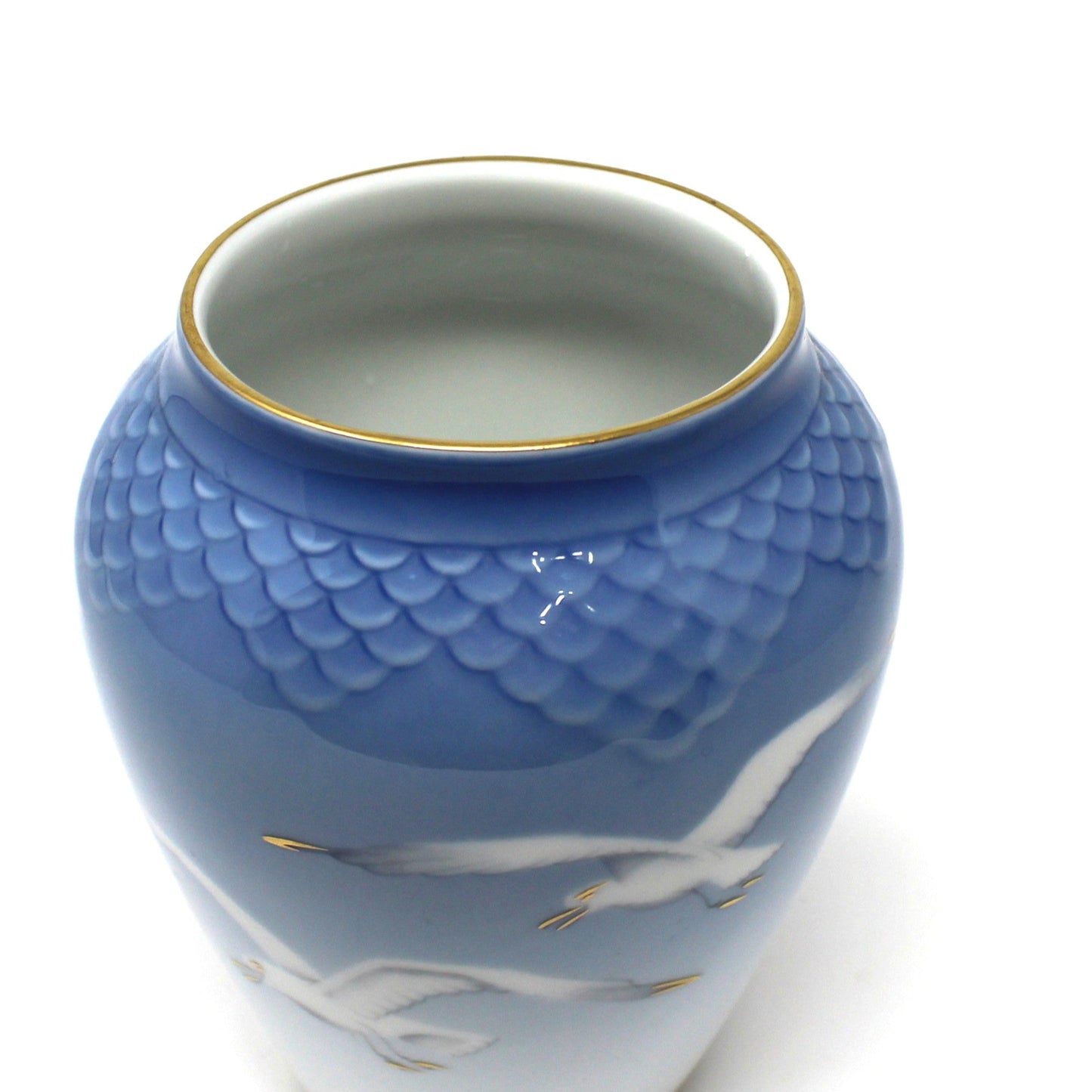 Vase, Bing & Grondahl, Seagulls Floral Vase, Mid Century, Denmark Porcelain, Vintage