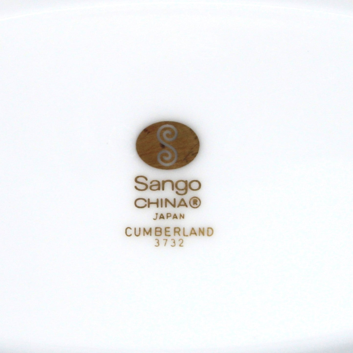 Serving Bowl, Sango, Cumberland Pattern, Oval, Gold & Rust Red Panels, Vintage Japan