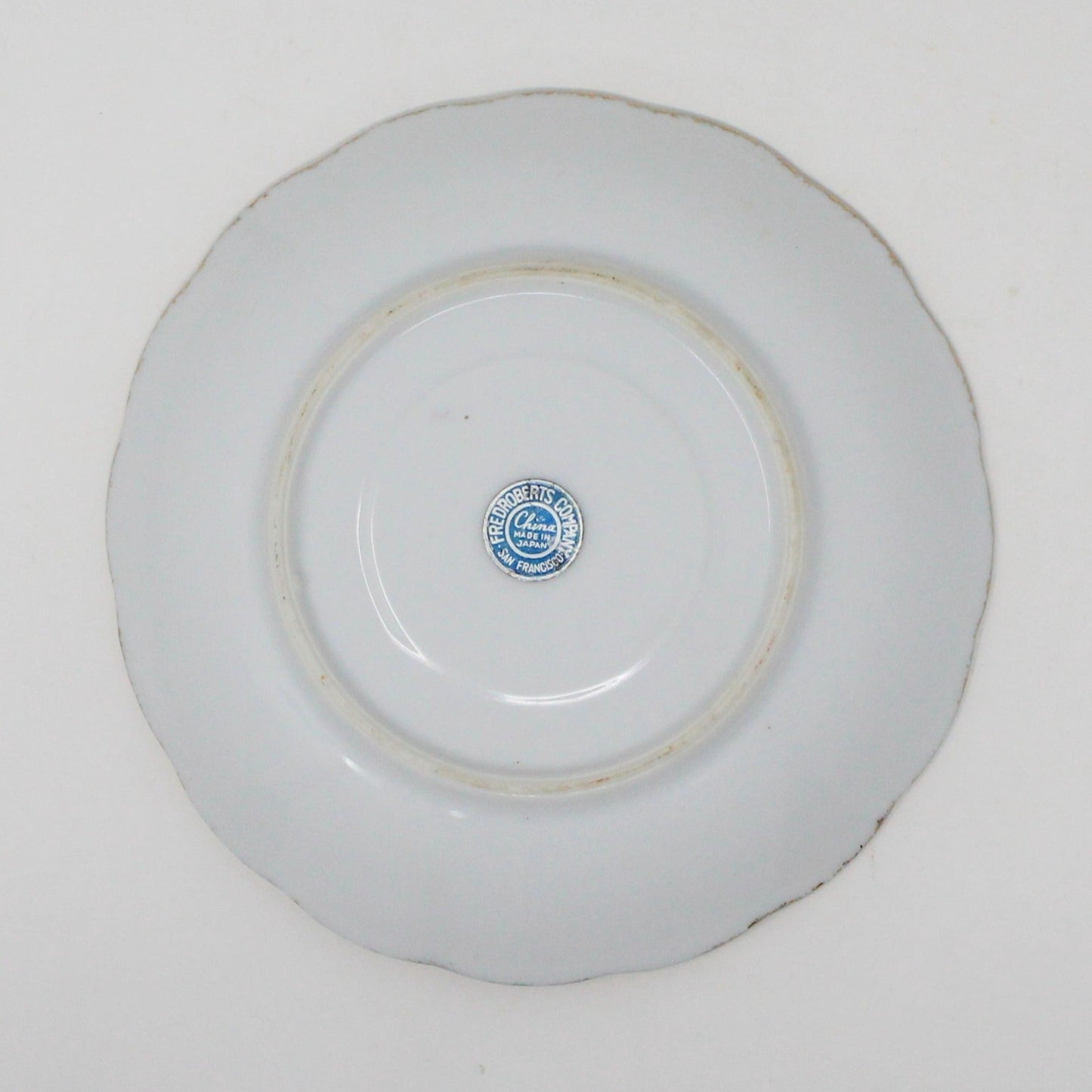Saucers, Fred Roberts Co, Moss Rose Pink Roses, Vintage