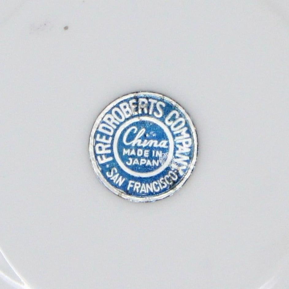 Saucers, Fred Roberts Co, Moss Rose Pink Roses, Vintage