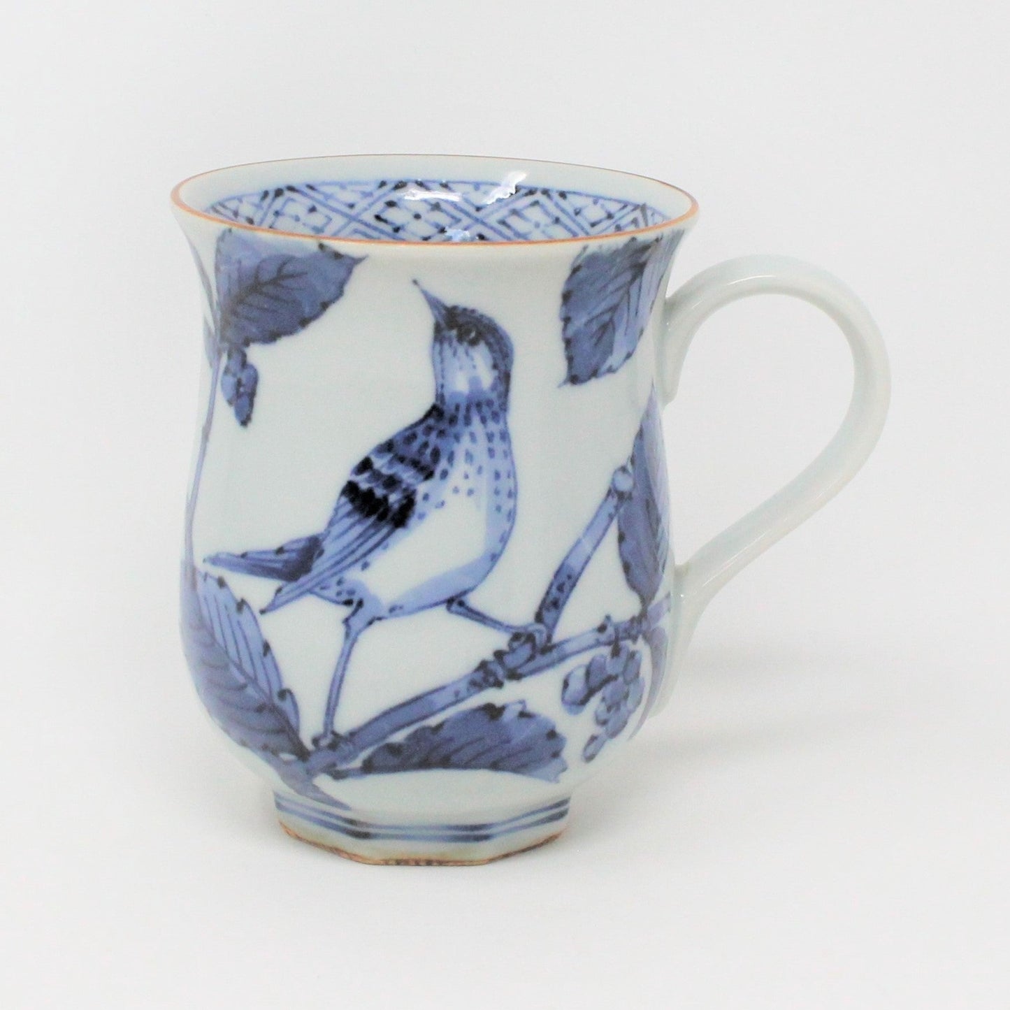 Mug, Fitz & Floyd, Yamadori Pattern, Blue Bird on Branch, Sometsuke Japan, Vintage