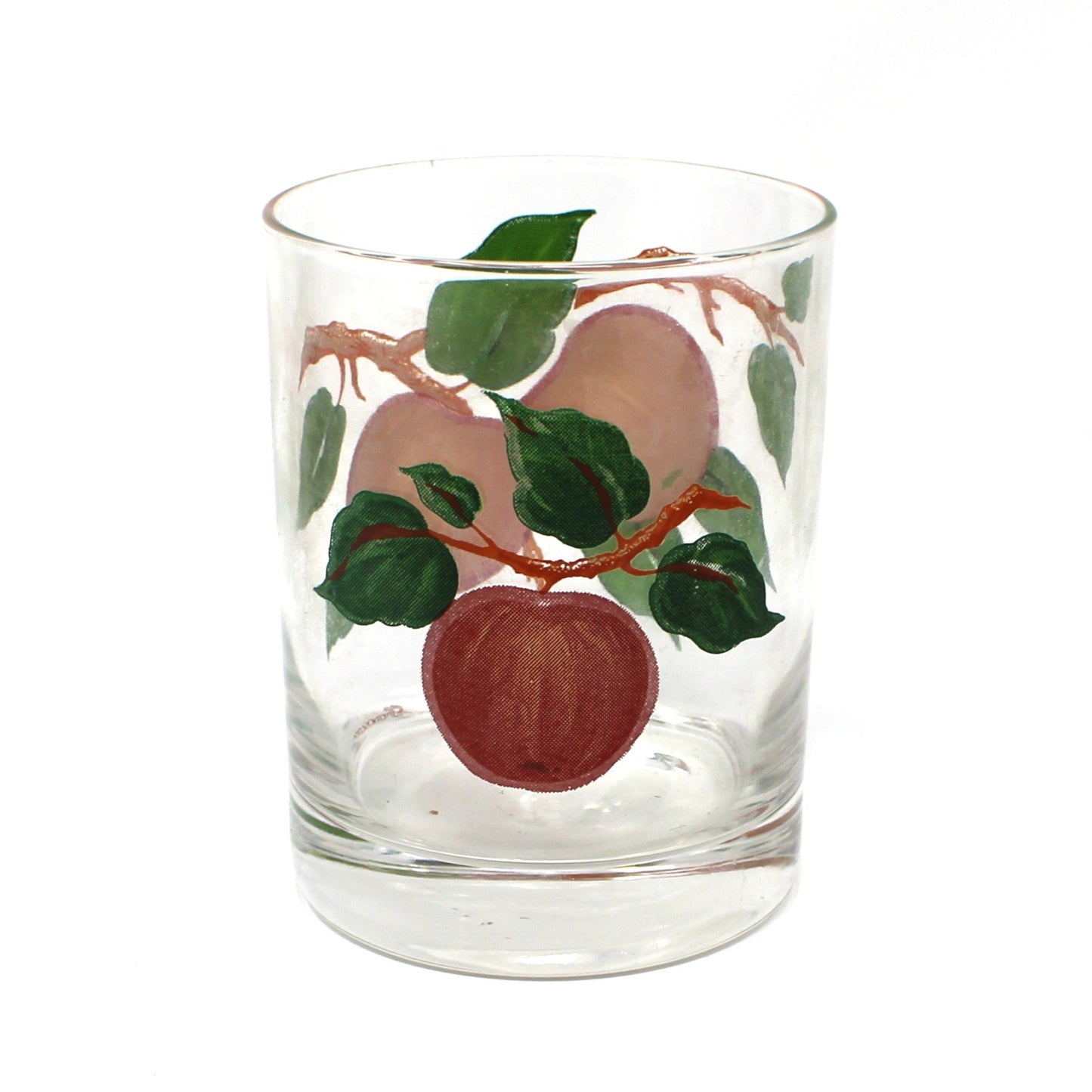 Back view of Franciscan Double Old Fashioned glass with Apple design