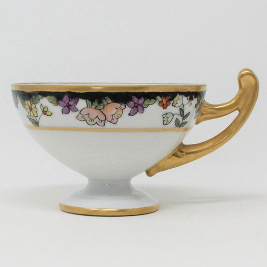 Teacup, EPIAG, Hand Painted Florals, Czechoslovakia, Antique