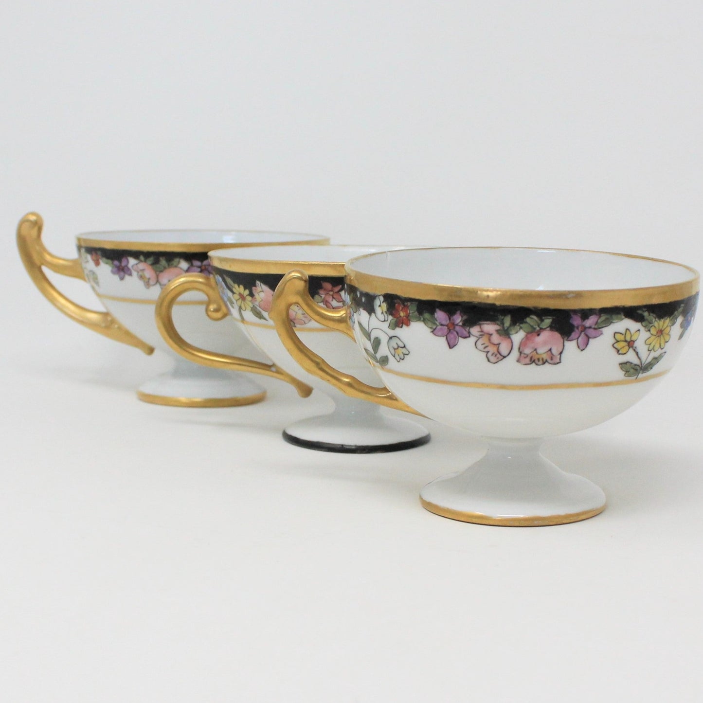 Teacup, EPIAG, Hand Painted Florals, Czechoslovakia, Antique