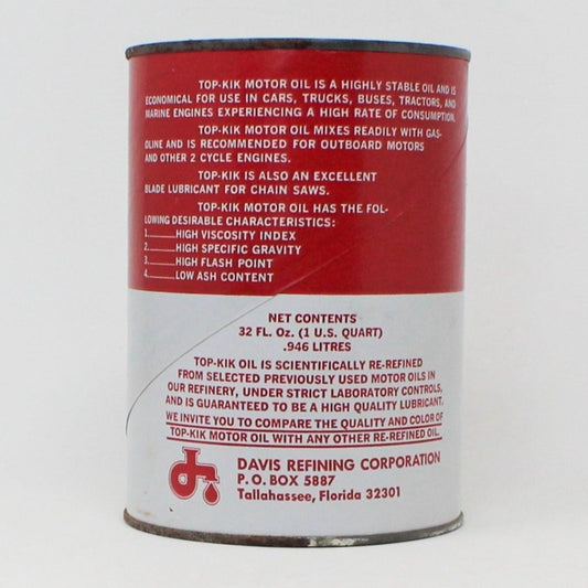 Coin Bank, Motor Oil Top-Kik, Tin Quart Can, Vintage