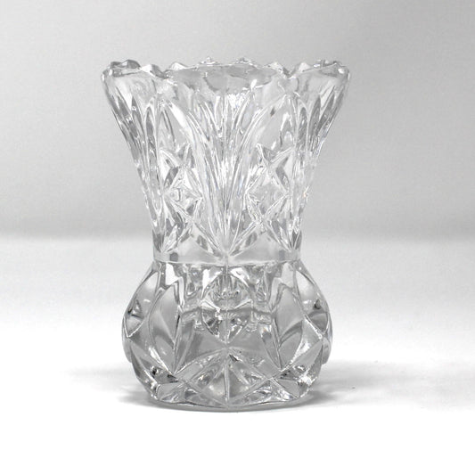 Vintage leaded crystal toothpick holder by Zajekar in their Brahms pattern.