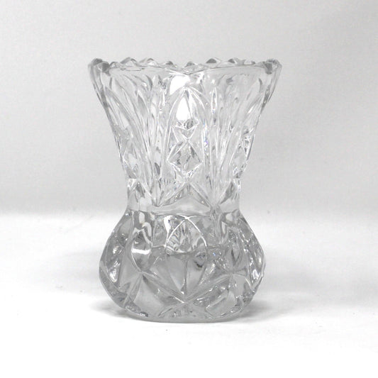 Vintage cut crystal toothpick holder by Zajekar in their Brahms pattern.