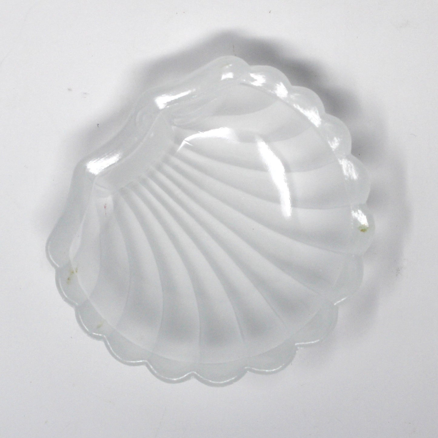 Condiment Dish, Shell Shaped Caviar Serving Dish with Glass Insert, Stainless Steel, Hinged, Vintage