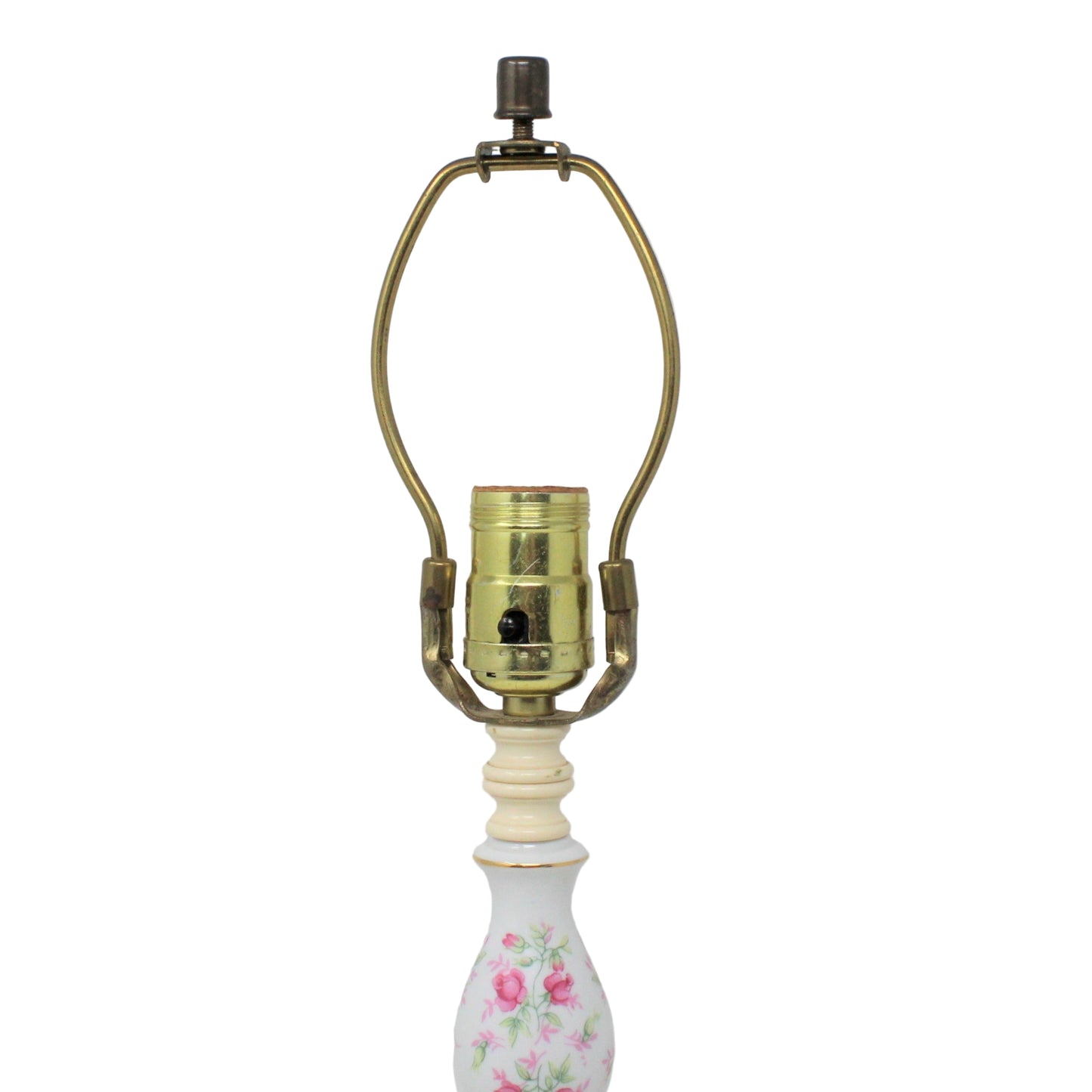 Lamp, Table Lamp, Tiered Porcelain Pink Roses, Vintage