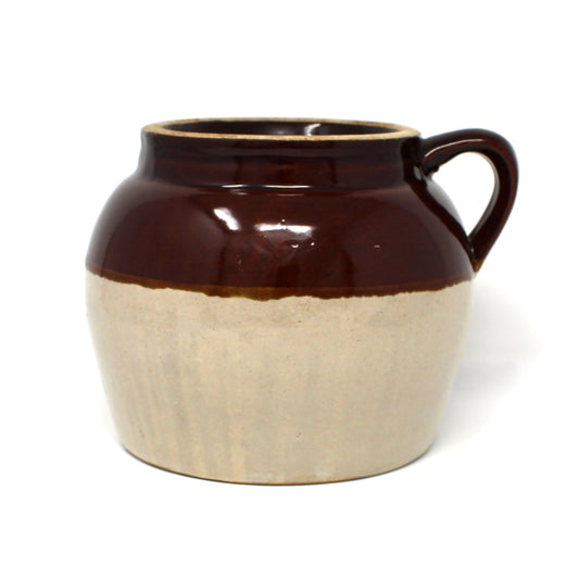 Vintage Crock / Jug / Bean Pot, Roseville Pottery USA Blue Crown Robinson-Ransbottom, RRP #2 Glazed Crockery