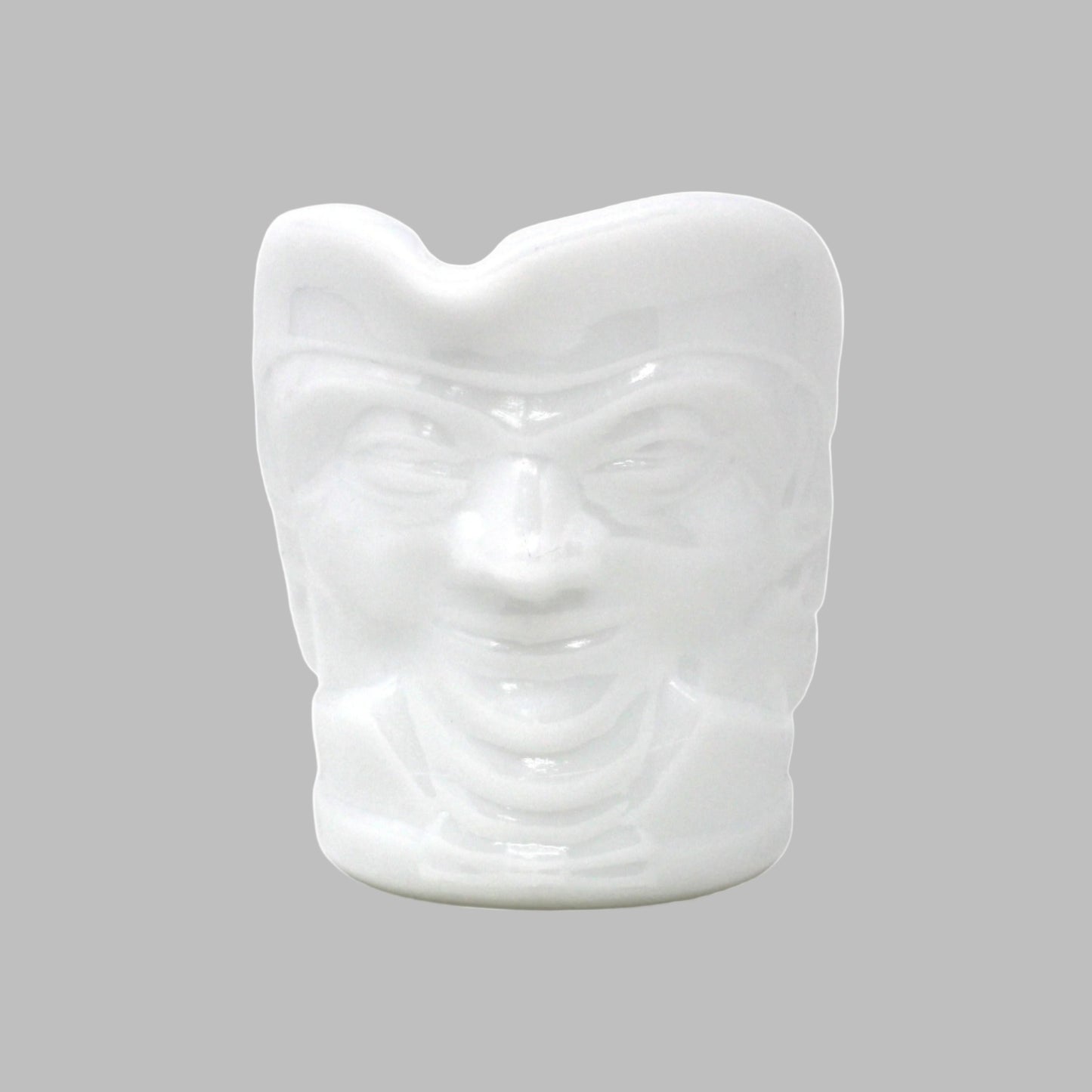 Vintage Milk Glass Toby Jug, Face-shaped creamer by Federal Glass