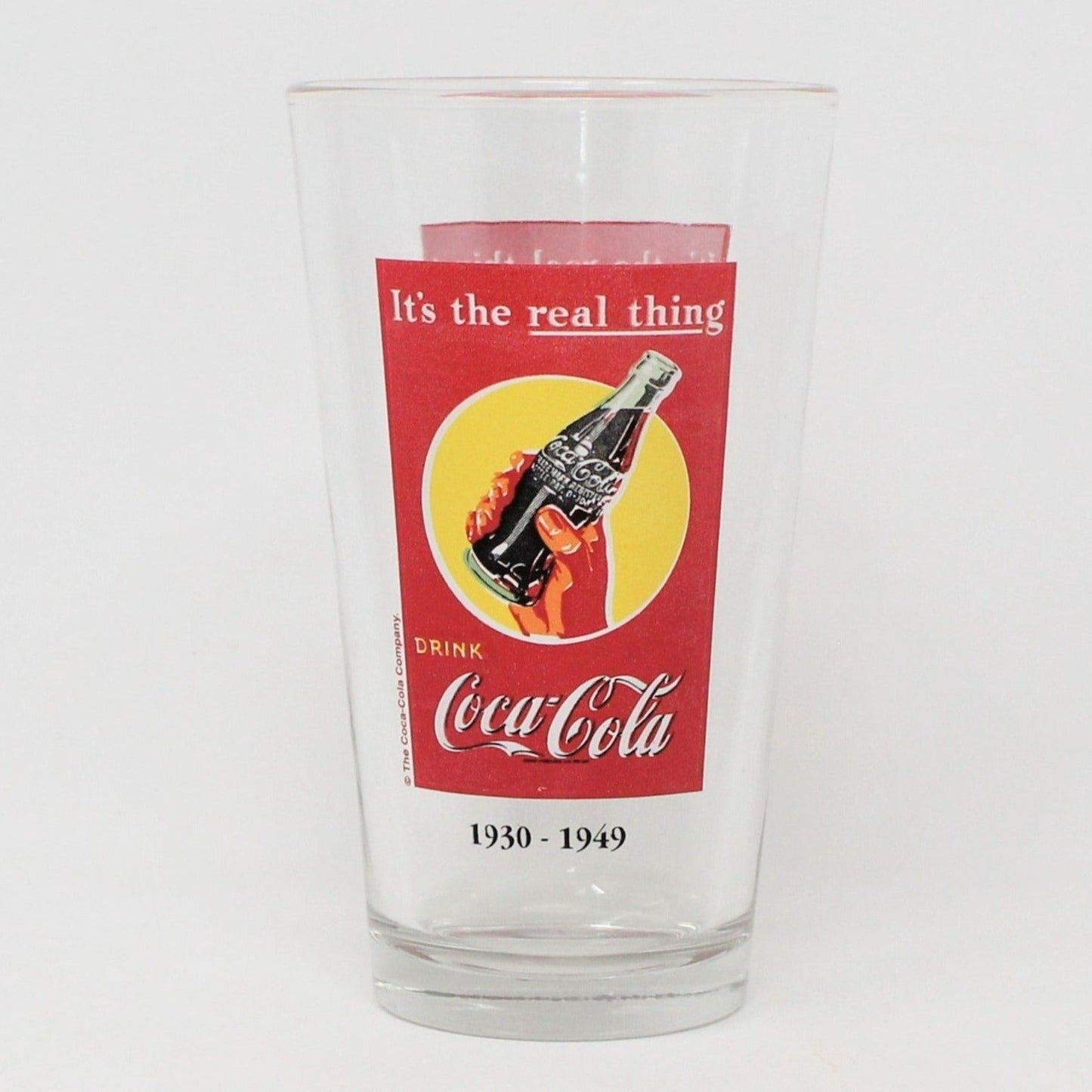 Glasses, Coca Cola, Beer Glass, It's the Real Thing 1930 - 1949 Advertisement, Vintage