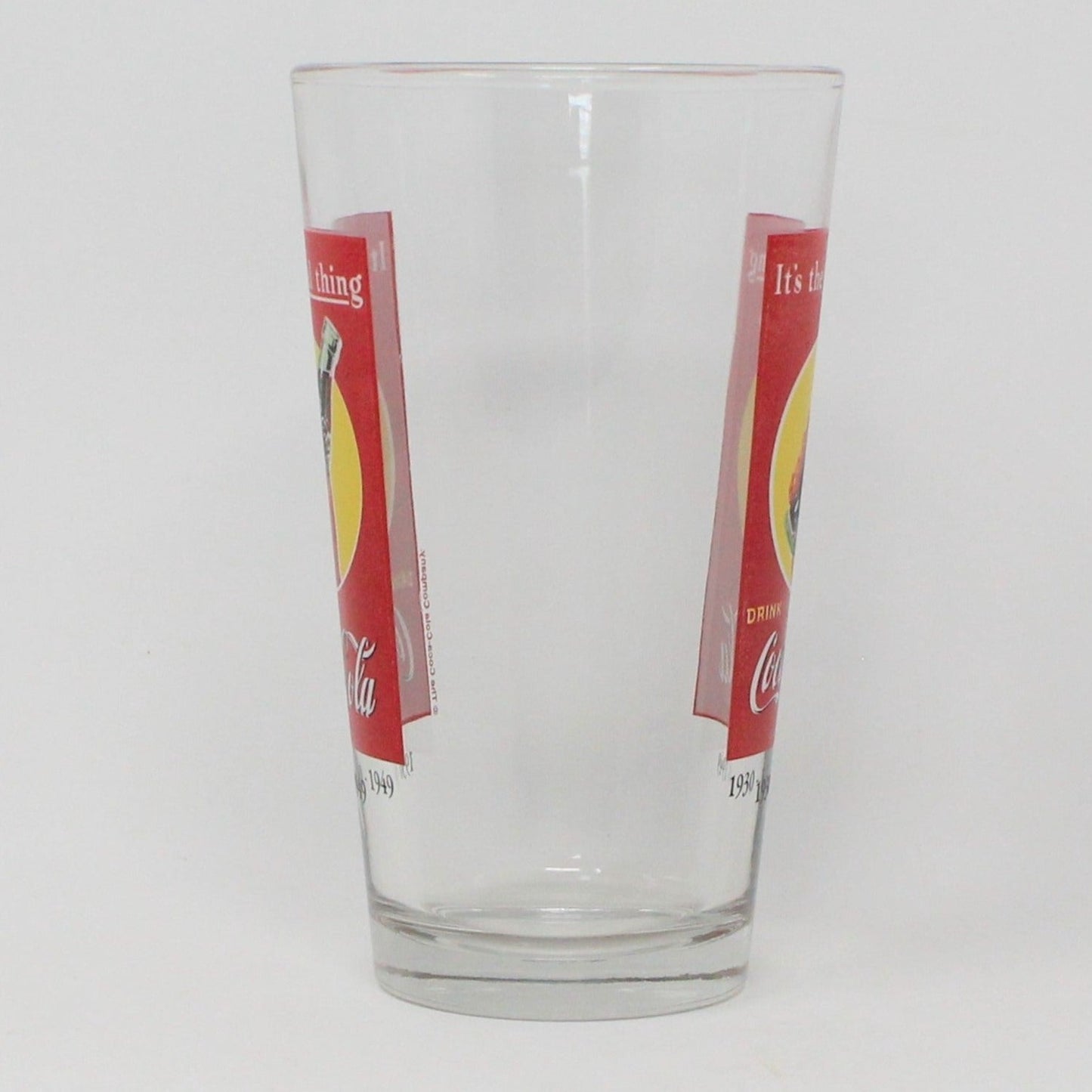 Glasses, Coca Cola, Beer Glass, It's the Real Thing 1930 - 1949 Advertisement, Vintage