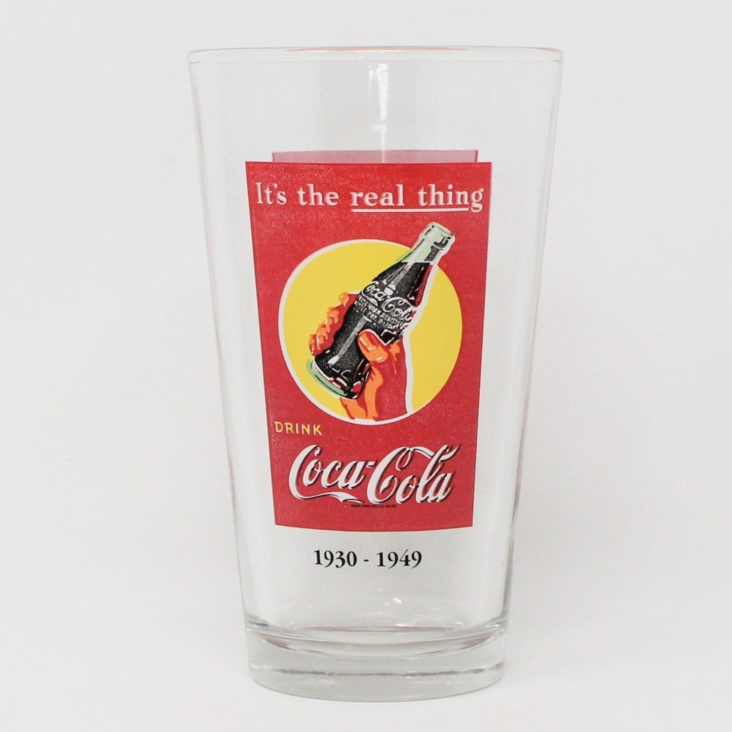 Glasses, Coca Cola, Beer Glass, It's the Real Thing 1930 - 1949 Advertisement, Vintage