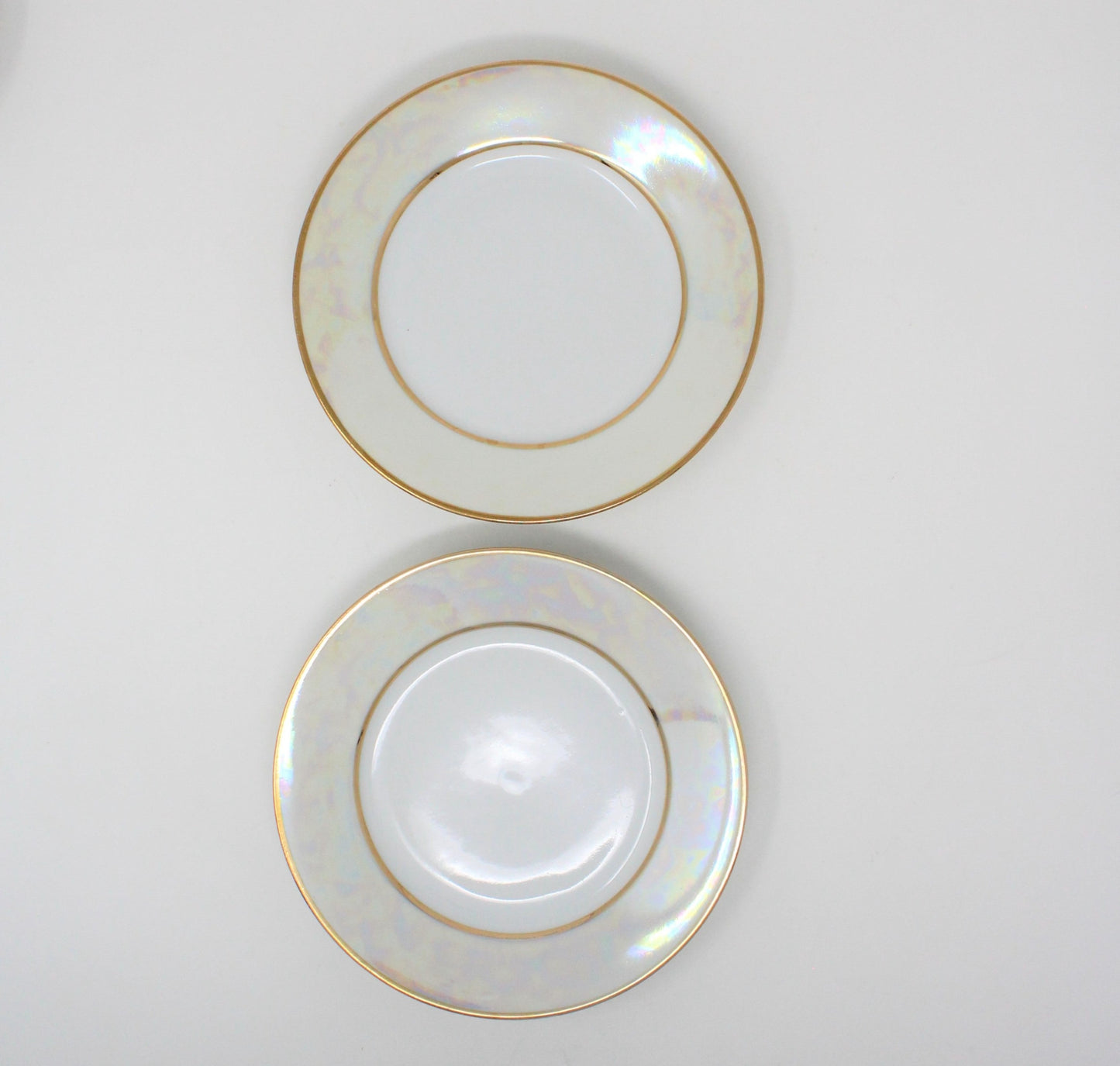 Breakfast Set, M Z Czechoslovakia, Iridescent, 6 Pieces, Vintage