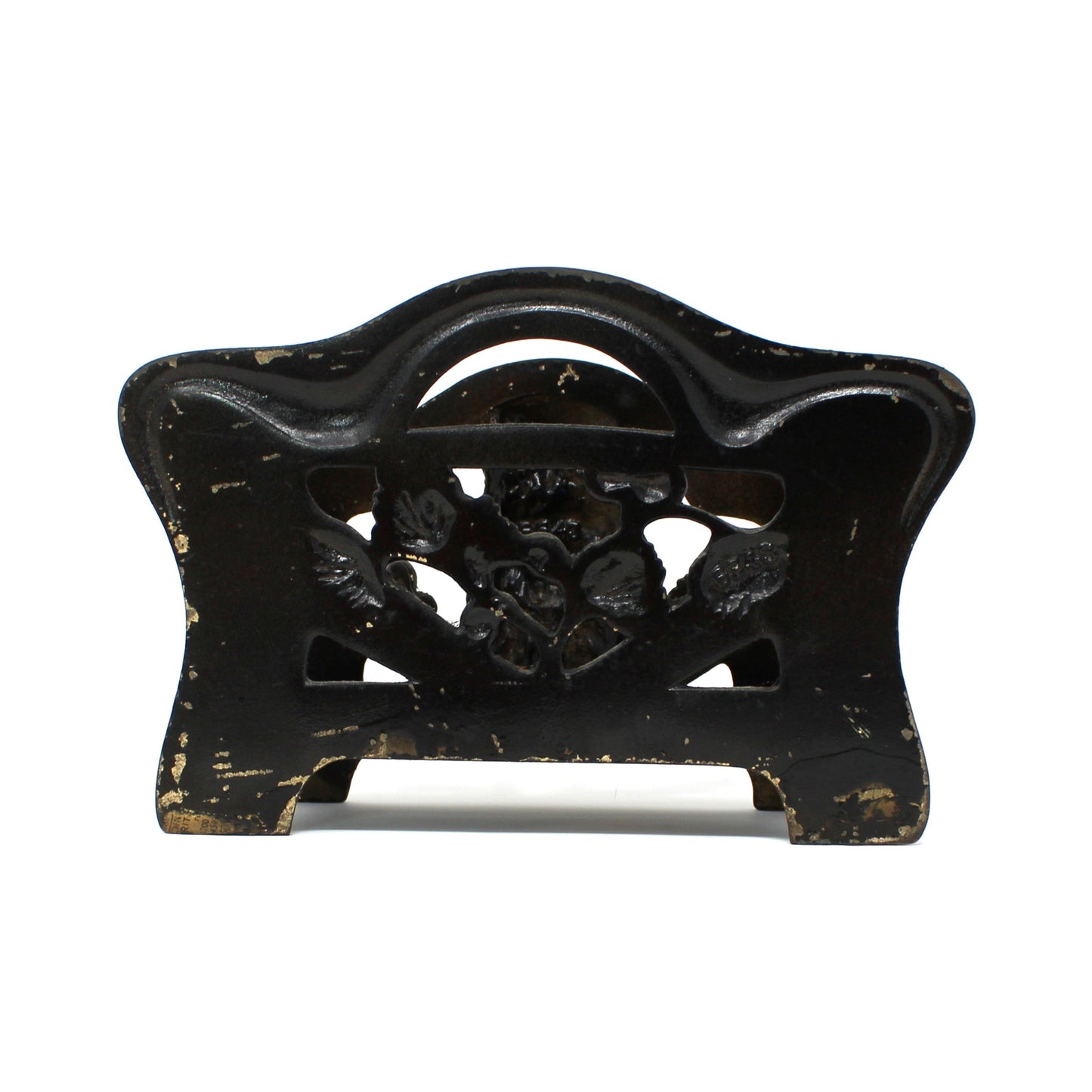 Letter Holder, H. L. Judd Co, Cast Iron Owl & Pine Cones, Office Desk Accessory, Antique