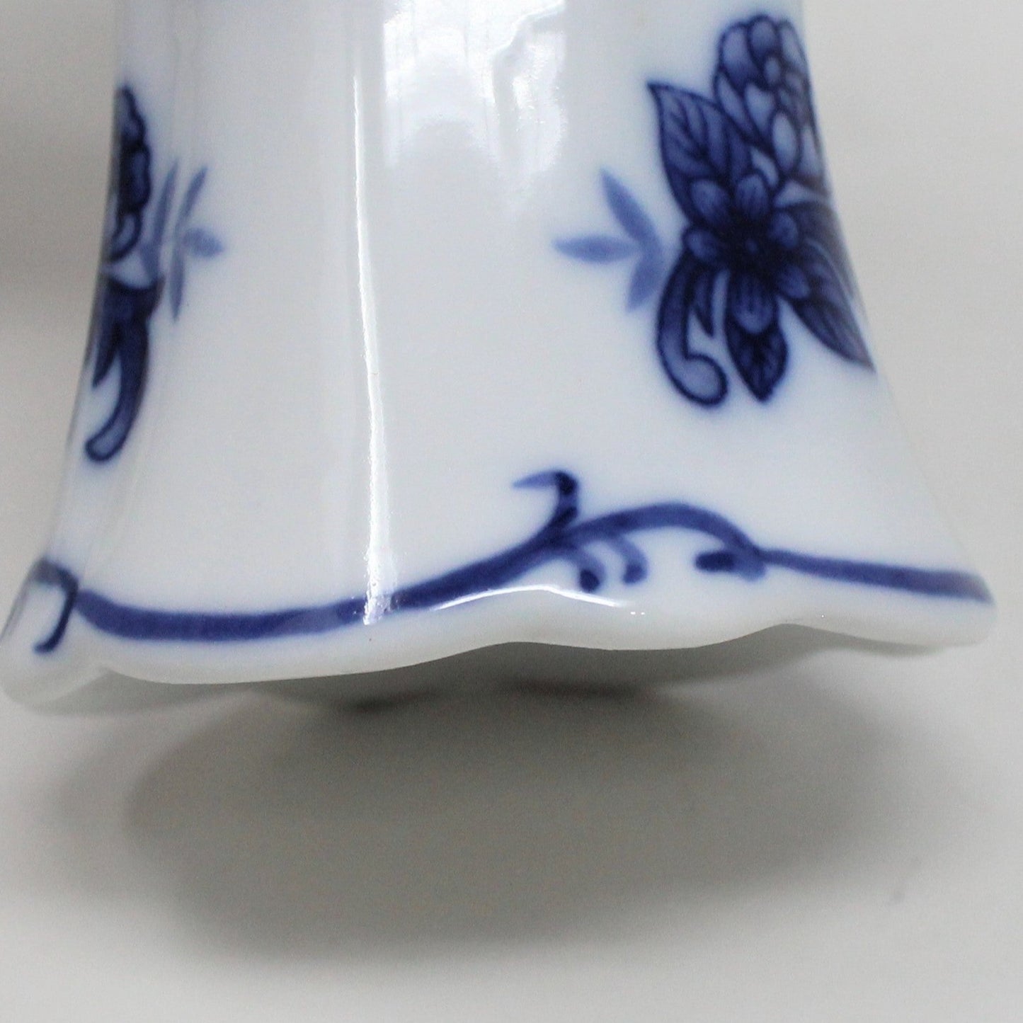 Salt and Pepper Shakers, Cracker Barrel, Blue and White, Flow Blue Style Porcelain, SOLD
