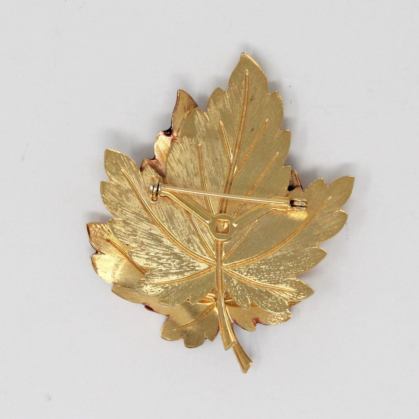 Brooch / Pin, Maple / Oak Leaves, Enamel with Gold Tone, Fall / Autumn, Vintage, SOLD