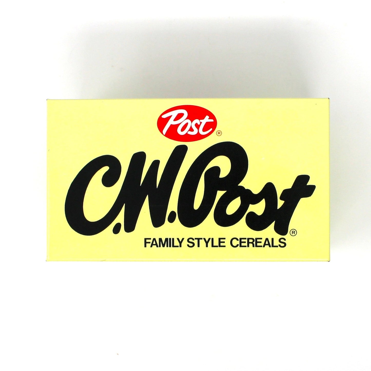 Recipe Box, C.W. Post Cereal, Retro Kitchen, Grains Theme, Includes Orig. Recipe Cards, Metal, Vintage