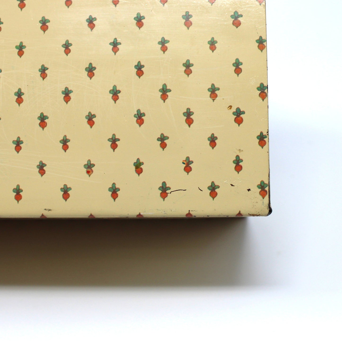 Recipe Box, Hallmark, Bon Appetit, Retro Kitchen, Vegetables Theme, Includes Orig. Index Cards, Metal, Vintage