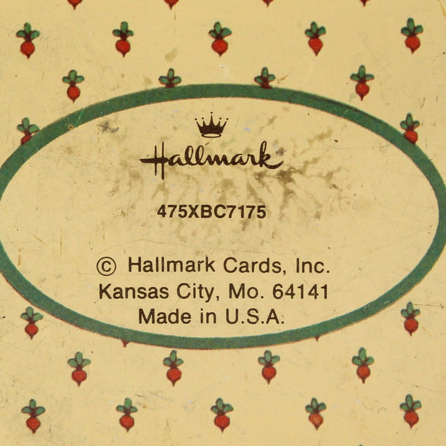Recipe Box, Hallmark, Bon Appetit, Retro Kitchen, Vegetables Theme, Includes Orig. Index Cards, Metal, Vintage