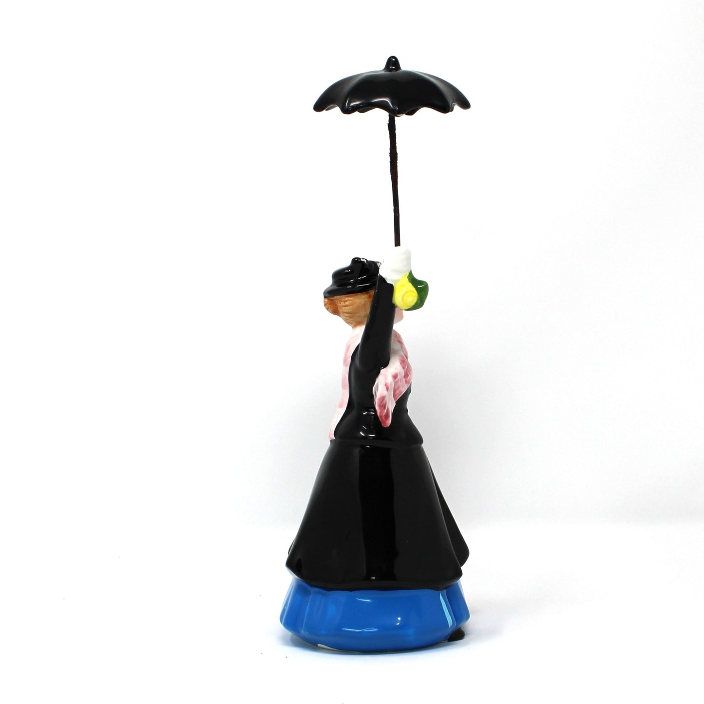 Figurine, Disney, Mary Poppins with Umbrella, Collectible Porcelain Disneyana, Vintage