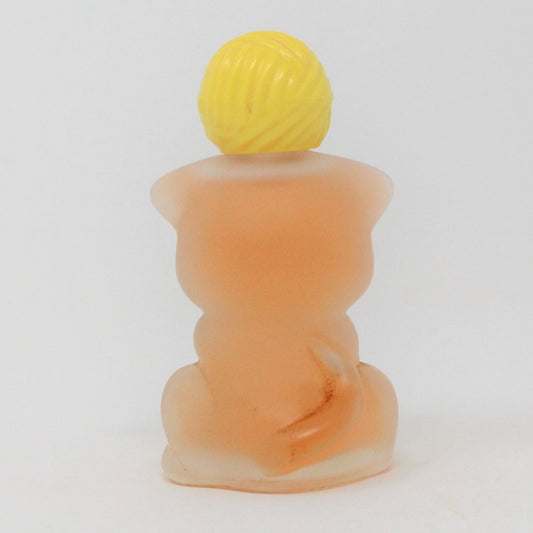 Perfume Bottle, Avon, Mini Kitten with Yellow Yarn Ball, Full Roses, Roses Cologne, Vintage Collectible
