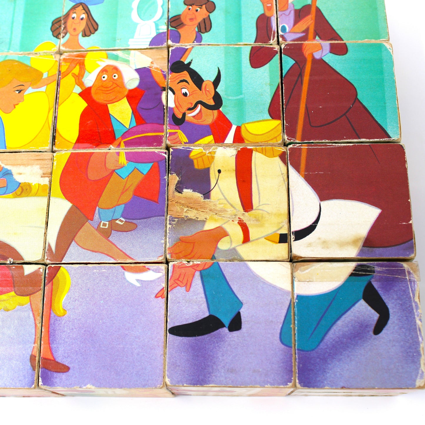 Wooden Blocks, Children's Disney Learning Blocks, Snow White, Cinderella, Bambi, Peter Pan, Jungle Book, Winnie the Pooh, Vintage, SOLD