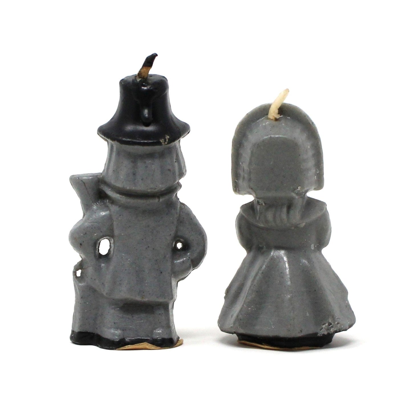Candle, Gurley Novelty, Figural Pilgrims Thanksgiving Candles, Set of 2, Vintage, SOLD
