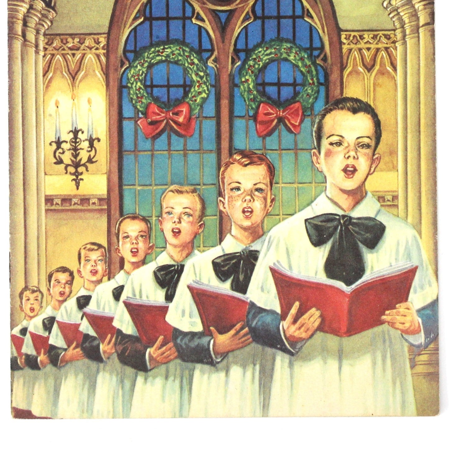 Sheet Music / Lead Sheet, Carols for Christmas, Vintage Litho Advertisement, RARE