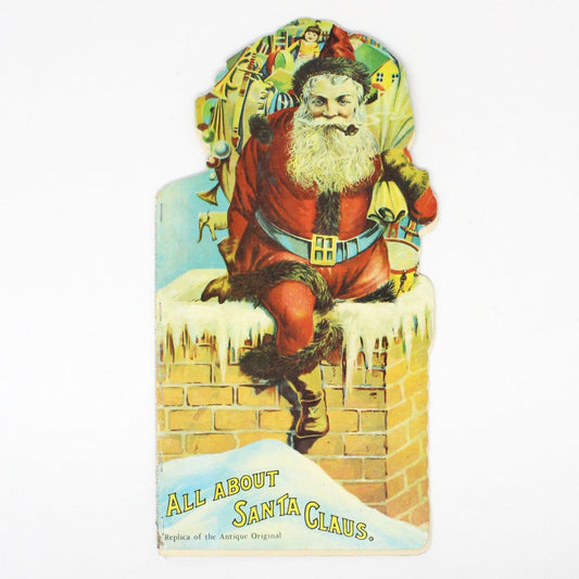 Children's Book, Merrimack Publishing, All About Santa Claus, Softcover Die Cut, Vintage