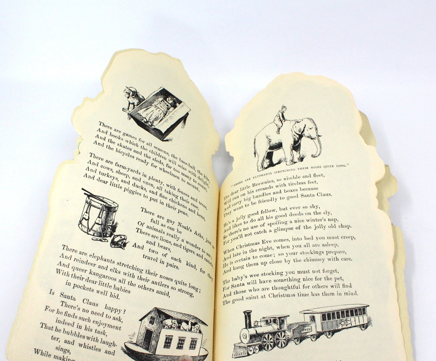Children's Book, Merrimack Publishing, All About Santa Claus, Softcover Die Cut, Vintage