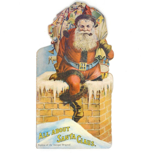Children's Book, Merrimack Publishing, All About Santa Claus, Softcover Die-Cut, Vintage