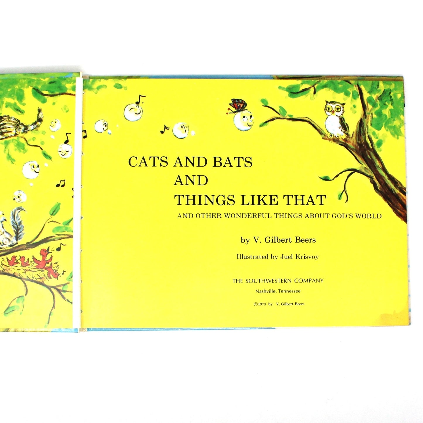 Children's Book, Wonder World Books, Cats and Bats and Things Like That, Gilbert Beers, Hardcover, Vintage 1973