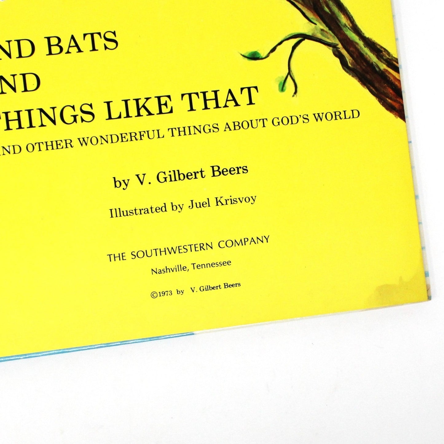 Children's Book, Wonder World Books, Cats and Bats and Things Like That, Gilbert Beers, Hardcover, Vintage 1973