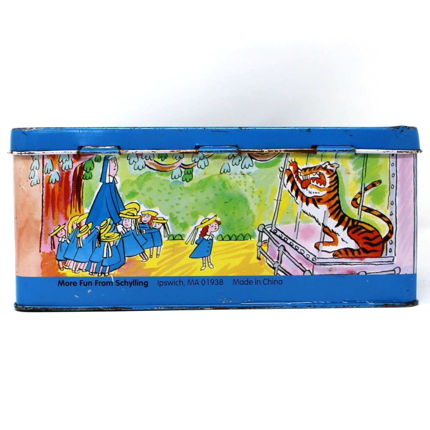 Box, Schylling, Metal School Lunch Box, Madeline in Paris Children's Cartoon, Bemelmans, Vintage